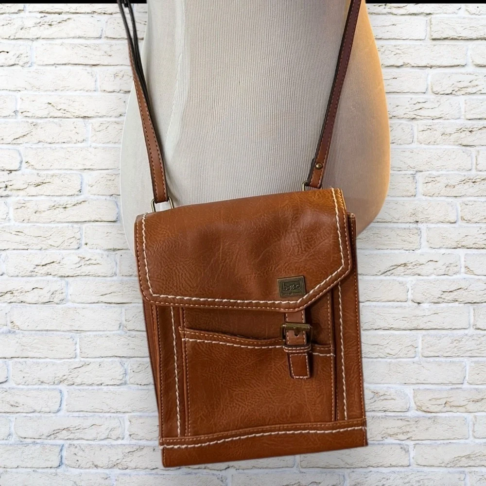 BOC Brown Faux Leather Crossbody Bag